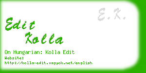 edit kolla business card